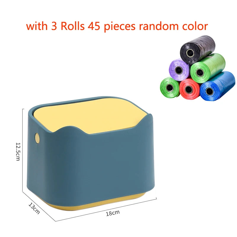 Cat Litter Box Bin Double Layer Cat Excrement Trash Can Fully Enclosed Large Capacity Cat Toilet Bedpan Pet Products Supplies