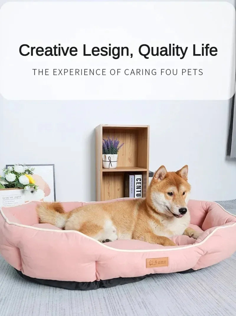 Pet Beds for Dogs Home Dog Bed Large Dog Kennel Accessories Washable Big Bedd Supplies Plush Mat Accessoires Underpad Bedding