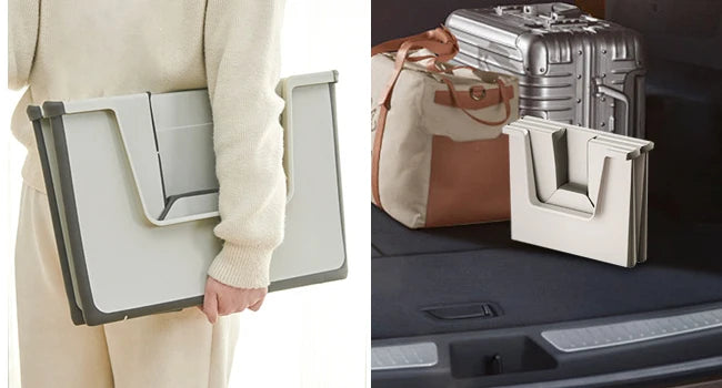 Tall Open Top Cat Litter Box with High Sides and Scoop Portable and Foldable Large Size for Multiple Cats or Big Cat Home Use