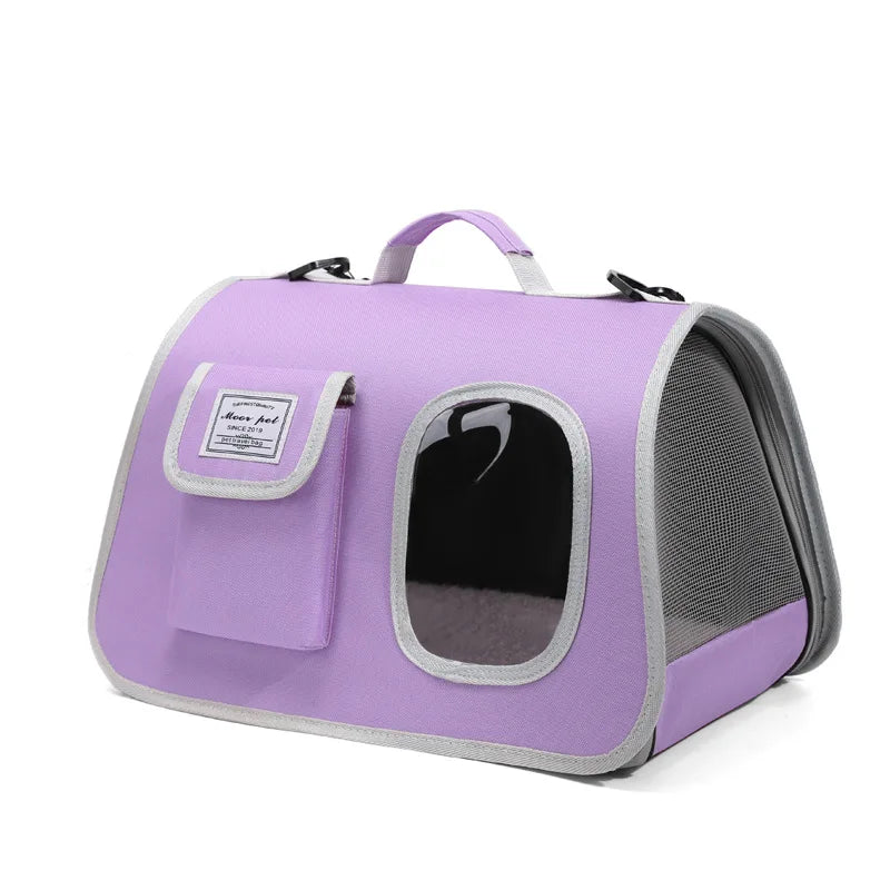 Portable Pet Carrier Bag for Small Dogs Cats Outdoor Foldable Cat Bag  Mesh Breathable Cat Shoulder Bag Kitten Carrying Bag