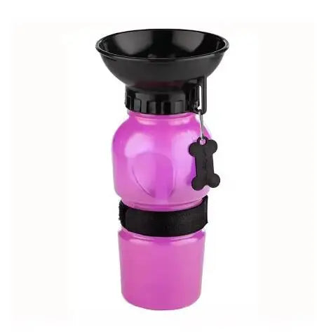 500ml Outdoor Portable Pet Dog Water Bottle Extrusion Large Dog Travel Water Cup Drinking Water Feeder Bowl for Dog Cat