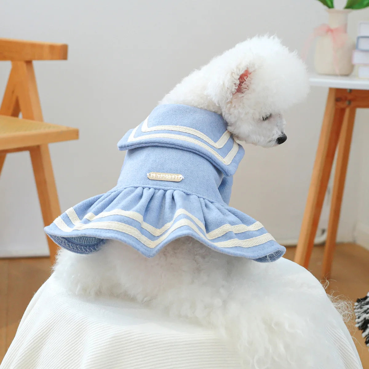 Pet Dress, Dog Cat Fur Coat, Autumn and Winter Warm Princess Dress Cute Thick Dress Dog Dresses for Small Dogs Puppy