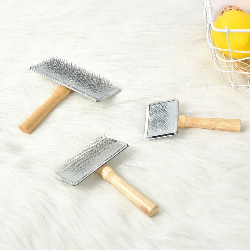 Pet Cat and Dog Grooming Supplies: Hair Remover Brush, Wood Combs, Flea Comb for Shedding