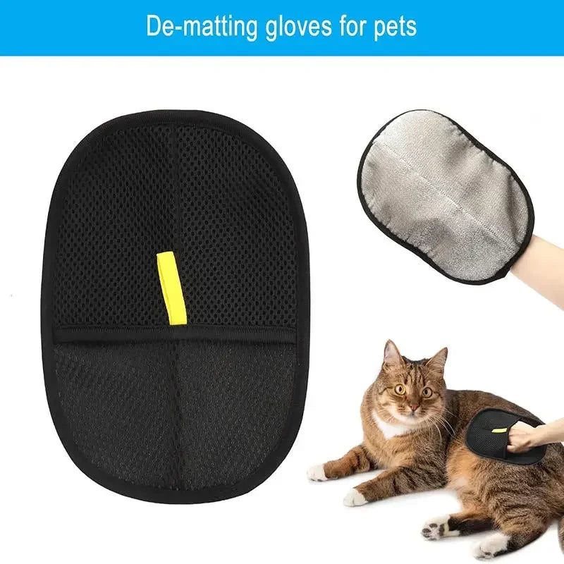 Pet Grooming Gloves Hair Remover Brush For Cats Dogs Remove Sofa Carpet Clothes Go Floating Hair Static Dedusting Cleaner