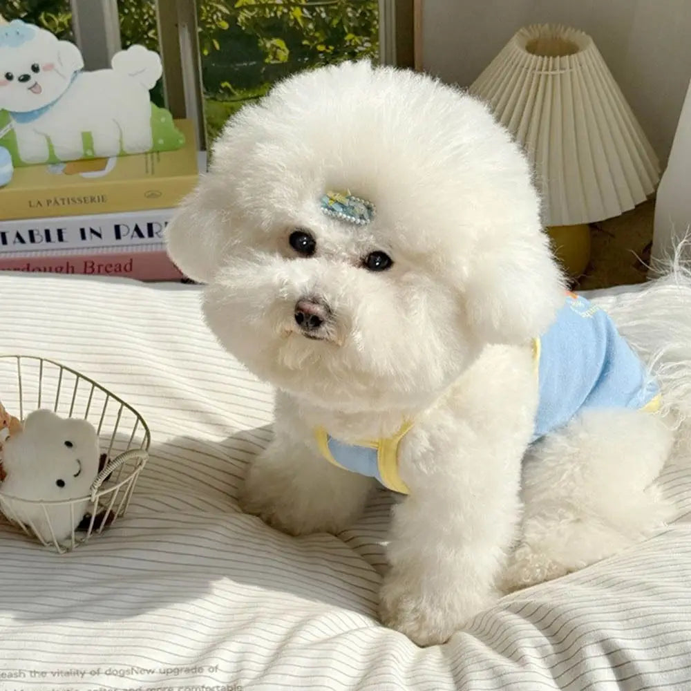 Pet Dresses Thin Strap Dogs Vest Comfortable Fabric Printed Design Puppy Camisole Breathable Soft Small Dog Cat Dress Puppy