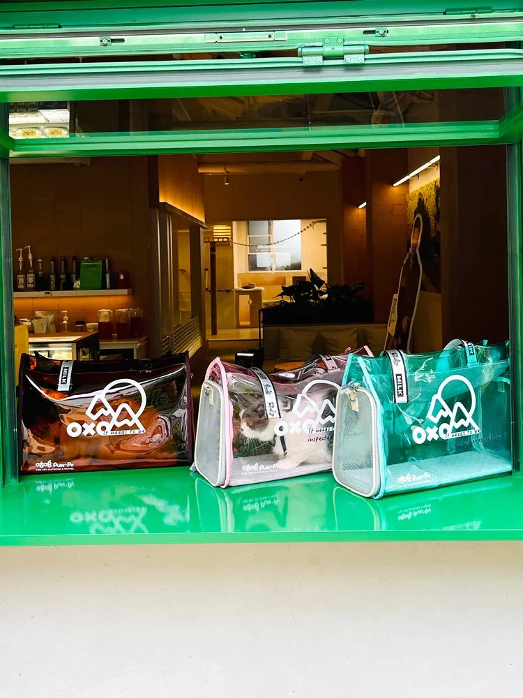 Pet bag Cat bag Portable going out Transparent schoolbag Carrying one-shoulder portable cat bag Dog dog