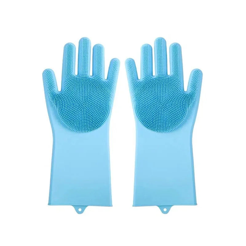 Pet Grooming Bathing Gloves Dog Cat Bathing Shampoo Scrubber Magic Massaging Cleaning Cleanner Sponge Silicon Hair Removal Glove