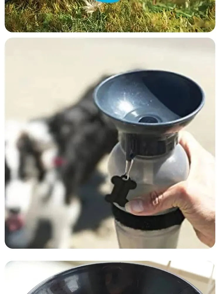 500ml Outdoor Portable Pet Dog Water Bottle Extrusion Large Dog Travel Water Cup Drinking Water Feeder Bowl for Dog Cat