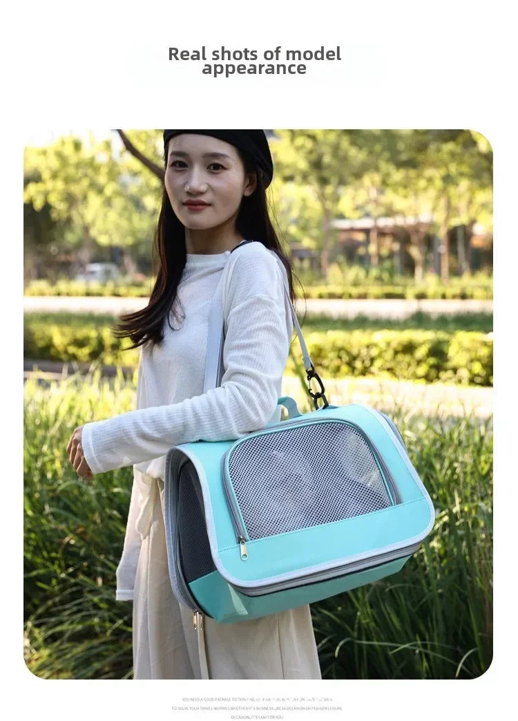 Pet Outing Portable Cat Dogs Handbag Summer Breathable Carrier Travel Puppy Kitten Single Shoulder Bag Pet Carrying Bag Supplie