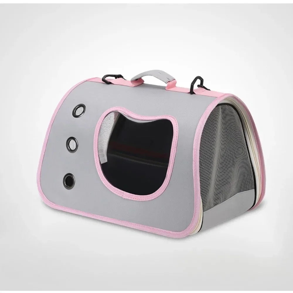 Portable Pet Cat Bag Carrier Foldable Cat Bag Breathable Shoulder Bag For Small Dogs Cats Pet Cat Dog Outing Bag Carrying Bag