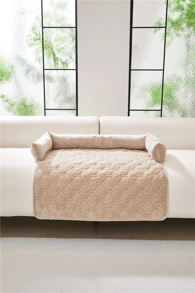 Dog Bed Mat Sofa Blankets Winter Warm Pet Blanket Dogs Cats Sleeping Beds for Large Medium Dogs Cats with Pillow Removable