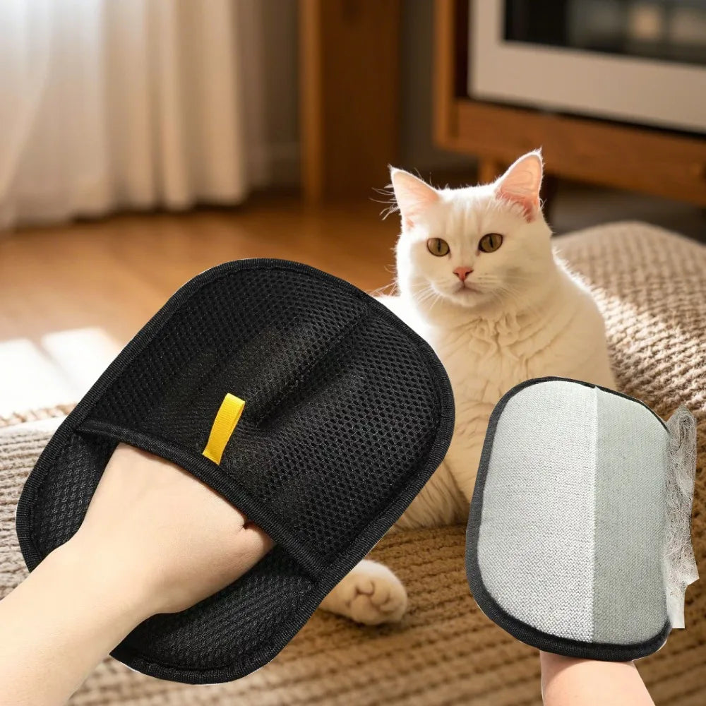 Pet Grooming Gloves Pet Hair Remover Brush Kitten Cleaning Glove Removing Dog Cat Hair From Sofa Carpet Clothes Pet Supplies