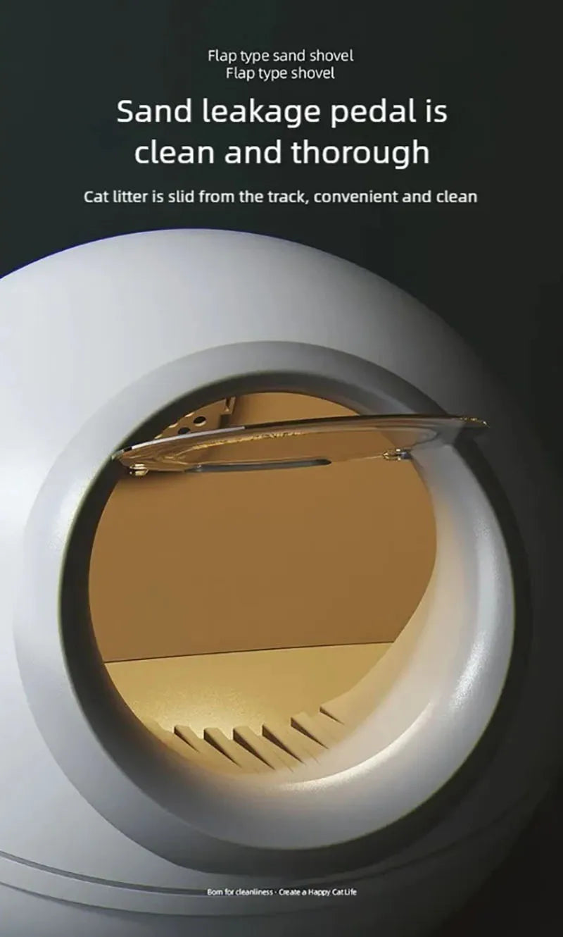 Cat litter box, super large size, fully enclosed cat toilet, deodorizing and splash proof cat feces box, deodorizing cat litter