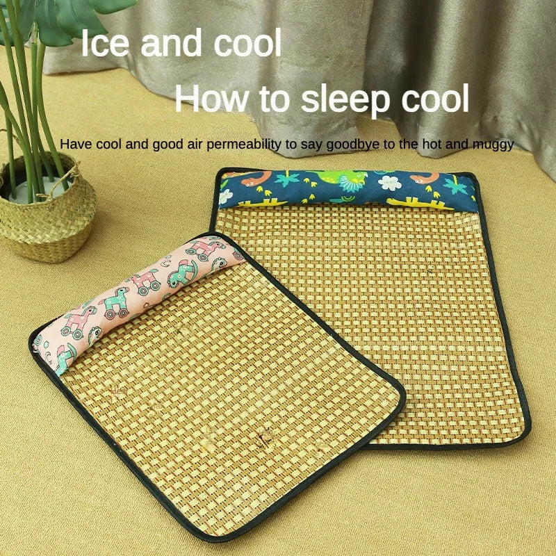 Pet Beds Sleeping Mat Dog Beds Rattan Woven Cat Mat Bed Summer Pet Cooling Mat for Small Dog Cats Puppy Beds Cushion Chihuahua