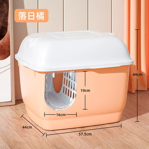 Cat Litter Box Fully Enclosed Oversized Hallway Supply Tray Oversized Long Aisle Drawer Pet Toilet Furniture Supplies