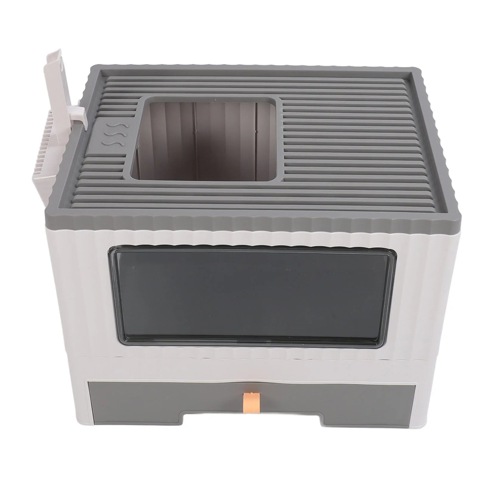 Enclosed Litter Box Enclosed Litter Box Foldable Top Entry Drawer Type Prevent Splashing Cat Toilet Box for Adult Cat Kitten