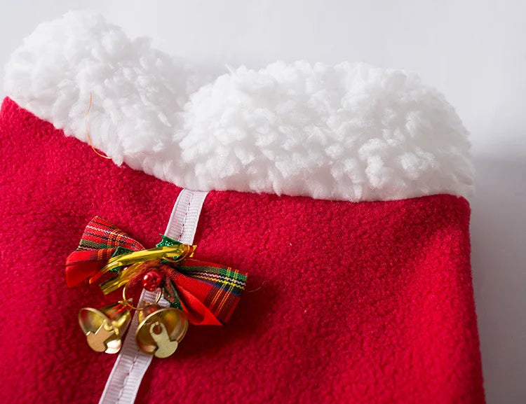 Pet Christmas Costume Dog Clothes For New Year Christmas Dog Dress Pet Skirt Dog Thick  Autumn And Winter Pet Clothes