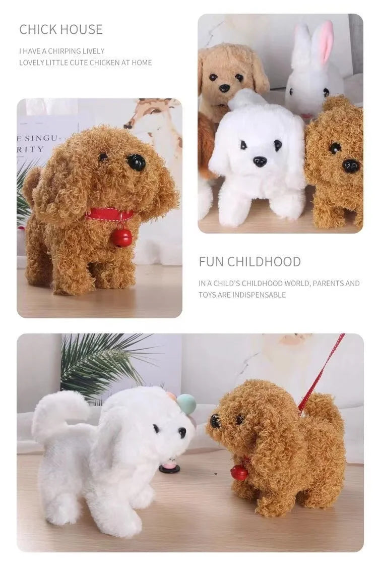 Baby Toy Dogs That Walks and Barks Tail Wagging Plush Interactive Electronic Pets Puppy  Montessori Toys for Girls Toddlers Kids