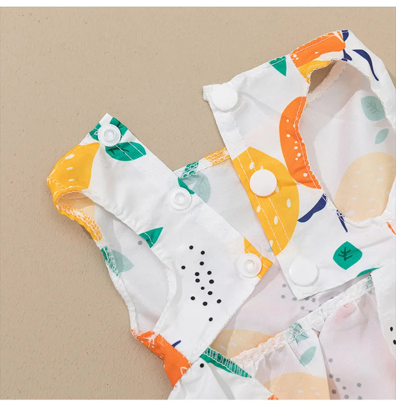 Pet clothing dress dog clothing dog print bow cartoon cute princess dress