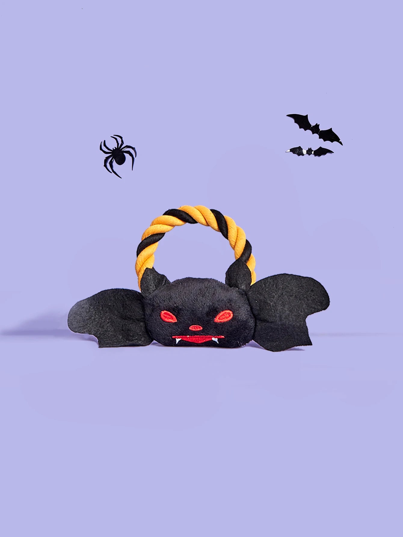 Dog Toys for Small Medium Breeds Halloween Pumpkin & Bat  Rope Chew Toy Durable Tough Squeaky Puppy Toys for Pet Gifts Soft Plus