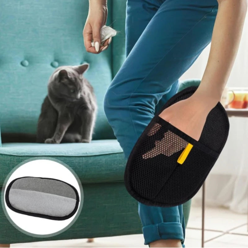 Pet Grooming Gloves Hair Remover Brush For Cats Dogs Remove Sofa Carpet Clothes Go Floating Hair Static Dedusting Cleaner