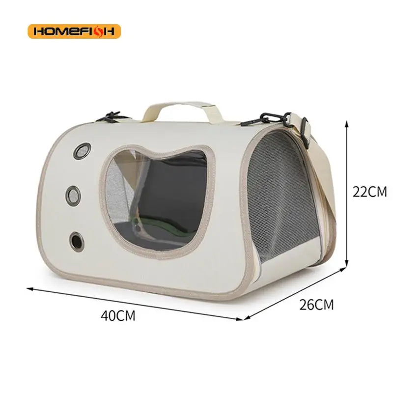 Portable Pet Carrier Bag for Small Dogs Cats Outdoor Foldable Cat Bag Breathable Cat Shoulder Bag Kitten Carrying Bag