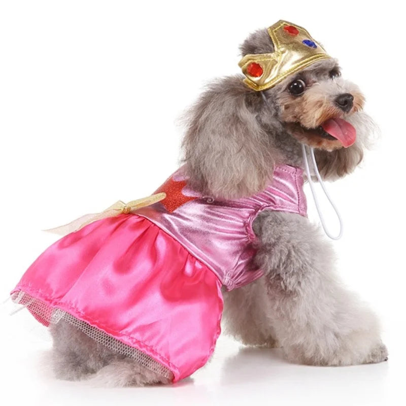 Dog Dress Puppy Luxury Skirt Summer Pet Princess Clothes Sweet Dog Clothes for Small Dogs Pet Floral Dog Skirt Fancy Cat Dress