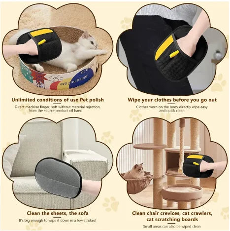 Pet Grooming equipment Gloves Deshedding Glove pet hair remover glove for Dog Cat Rabbit Accessories with Long/Short/Curly Hair