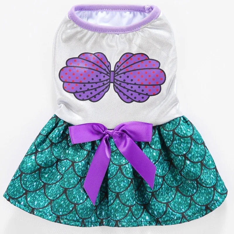 Dog Dress Puppy Luxury Skirt Summer Pet Princess Clothes Sweet Dog Clothes for Small Dogs Pet Floral Dog Skirt Fancy Cat Dress