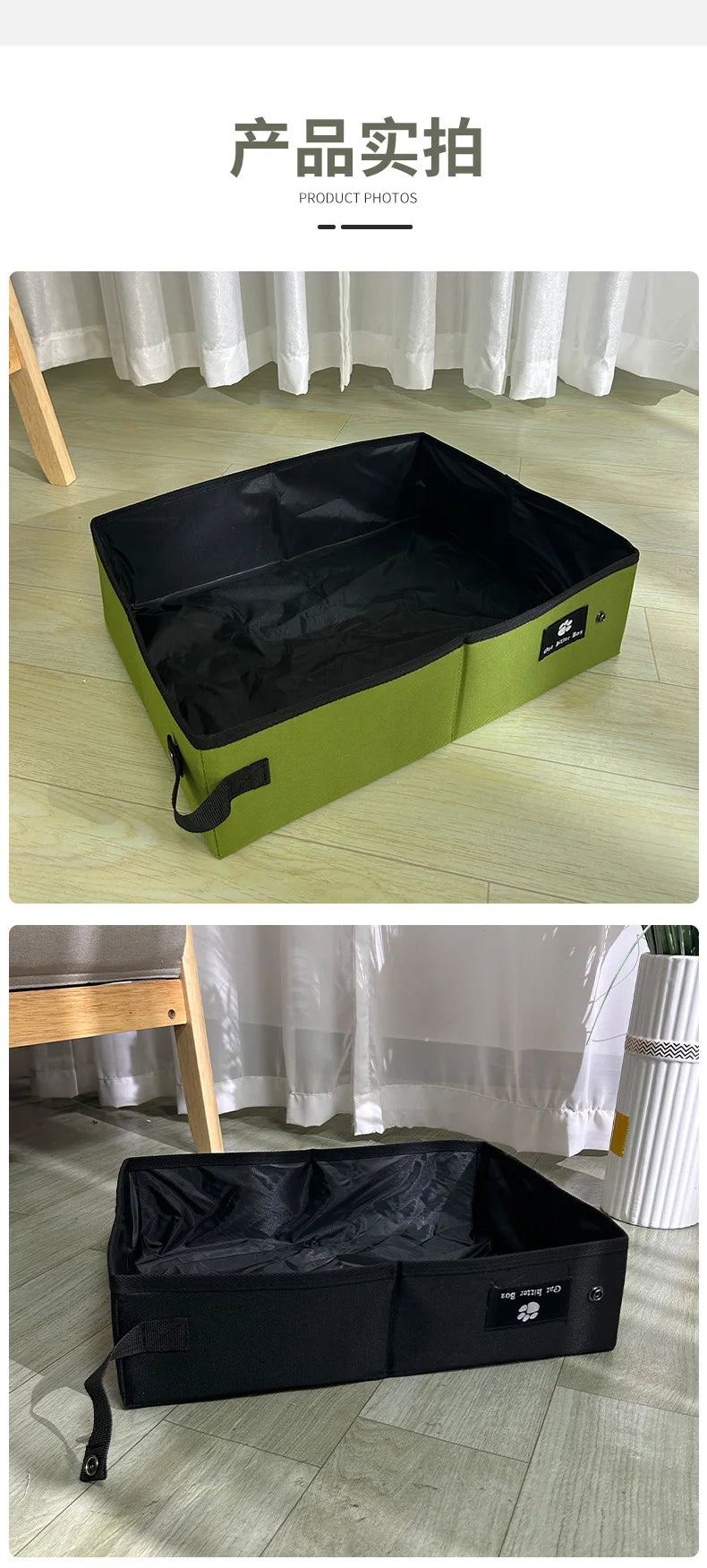 Portable cat litter box pet garbage bin dog toilet tray style outdoor foldable circular cat toilet outdoor Cat Litter Box