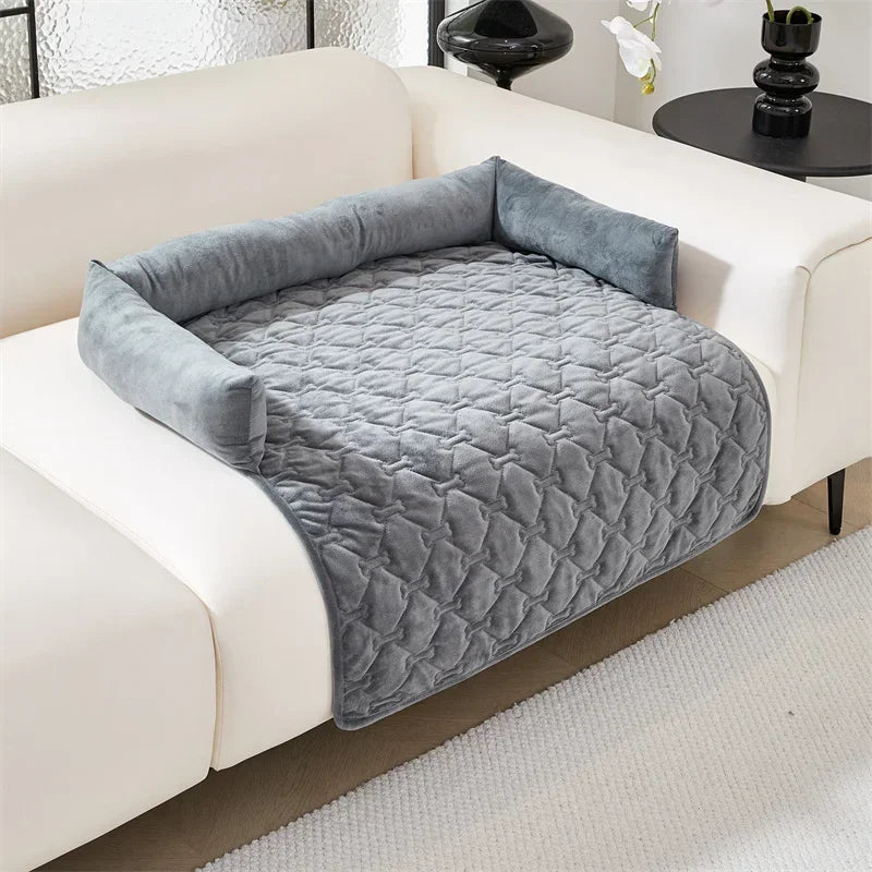 Dog Bed Mat Sofa Blankets Winter Warm Pet Blanket Dogs Cats Sleeping Beds for Large Medium Dogs Cats with Pillow Removable