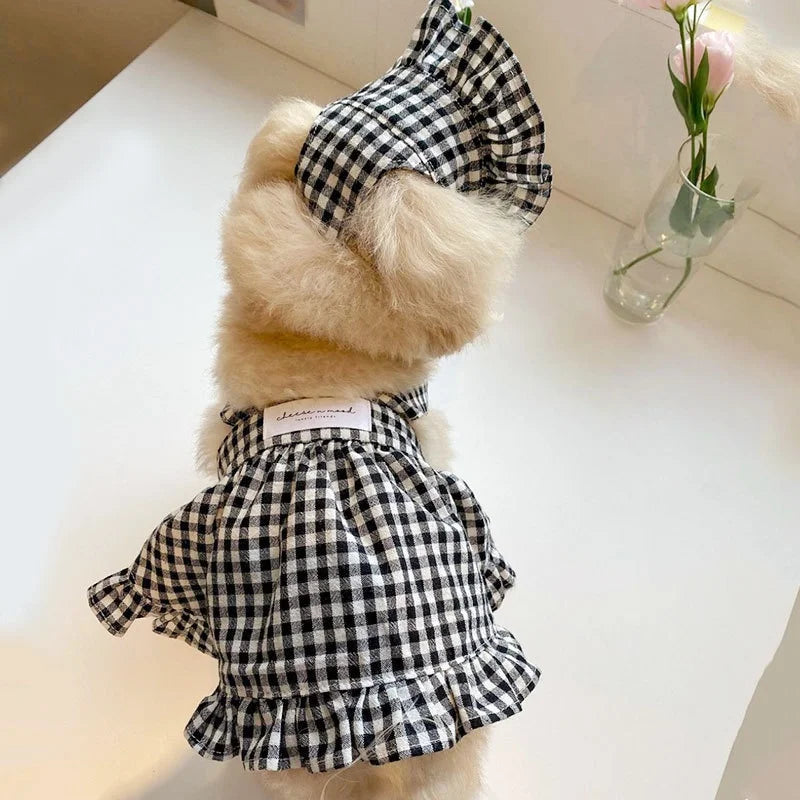 Pet Dress for Dog Small Dogs Summer Pet Plaid Dog Suspender Skirt Cute Cat Princess Dress Luxury Pet Shirt Chihuahua Dog Clothes