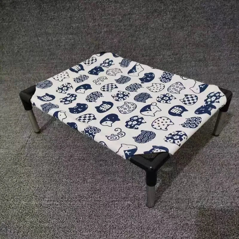 Portable Elevated Dog Bed Outdoor Pet Bed Summer Cat Bed Pet Camping Removable Washable Small Pet Hammock Outdoor Dog Bed