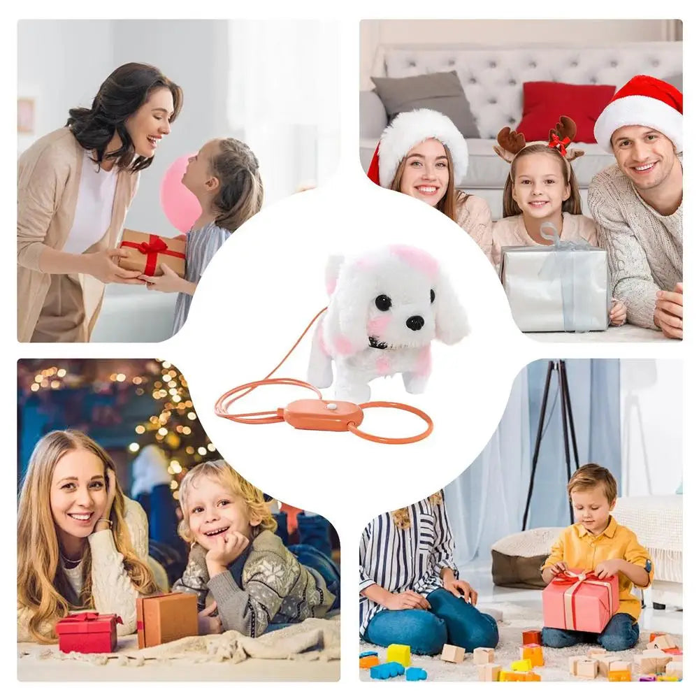 Puppy Toys For Kids Walking Dog Fur-real Pets Realistic Stuffed Animals Purring Dog Stuffed Animal Toy Dog For Kids Family