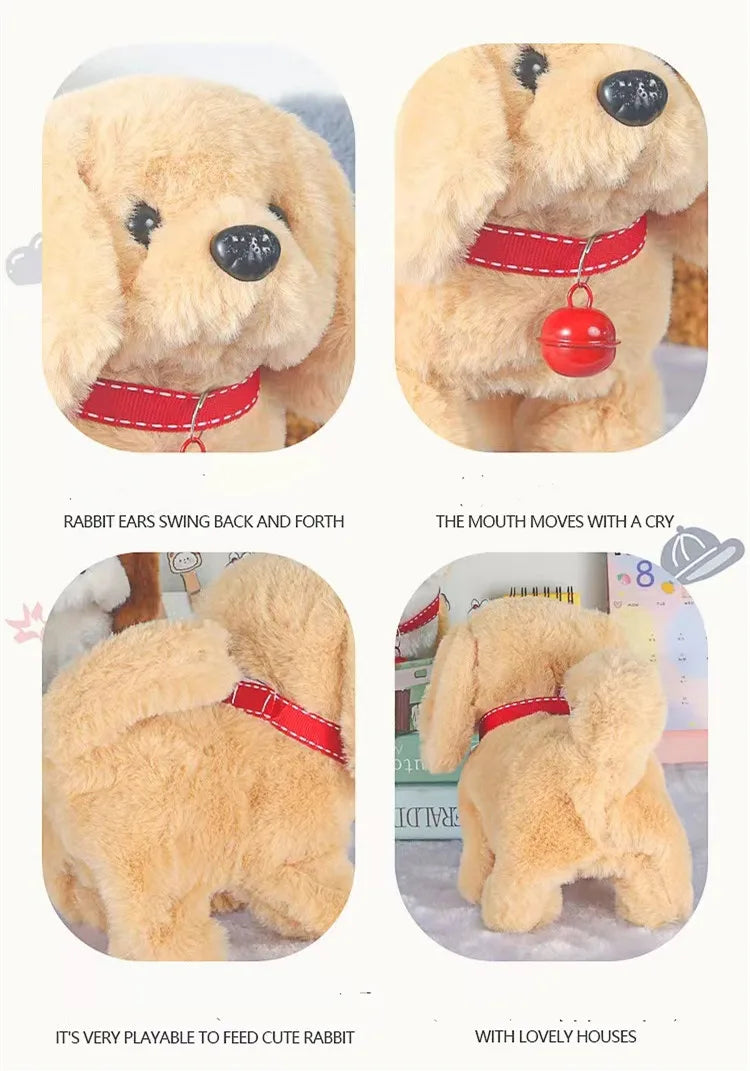 Baby Toy Dogs That Walks and Barks Tail Wagging Plush Interactive Electronic Pets Puppy  Montessori Toys for Girls Toddlers Kids