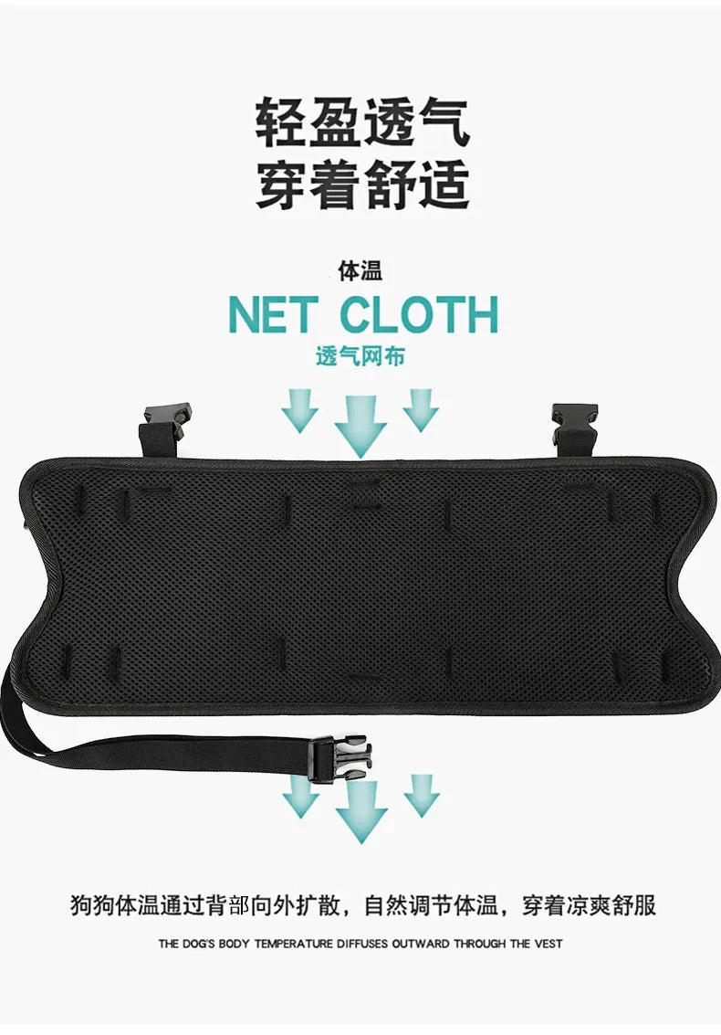 Pet Supplies Outdoor Dog Backpack Oxford Fabric Double Snack Bag Medium Large Dog Tactical Bag Waterproof Reflective Saddle Bag