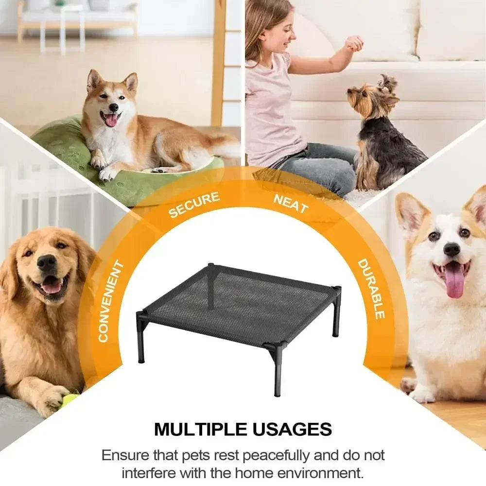 Pet Camping Bed Elevated Bed for Dogs Folding Puppy Camping Bed Cat House Portable Removable Washable Puppy Beds Dog Hammock