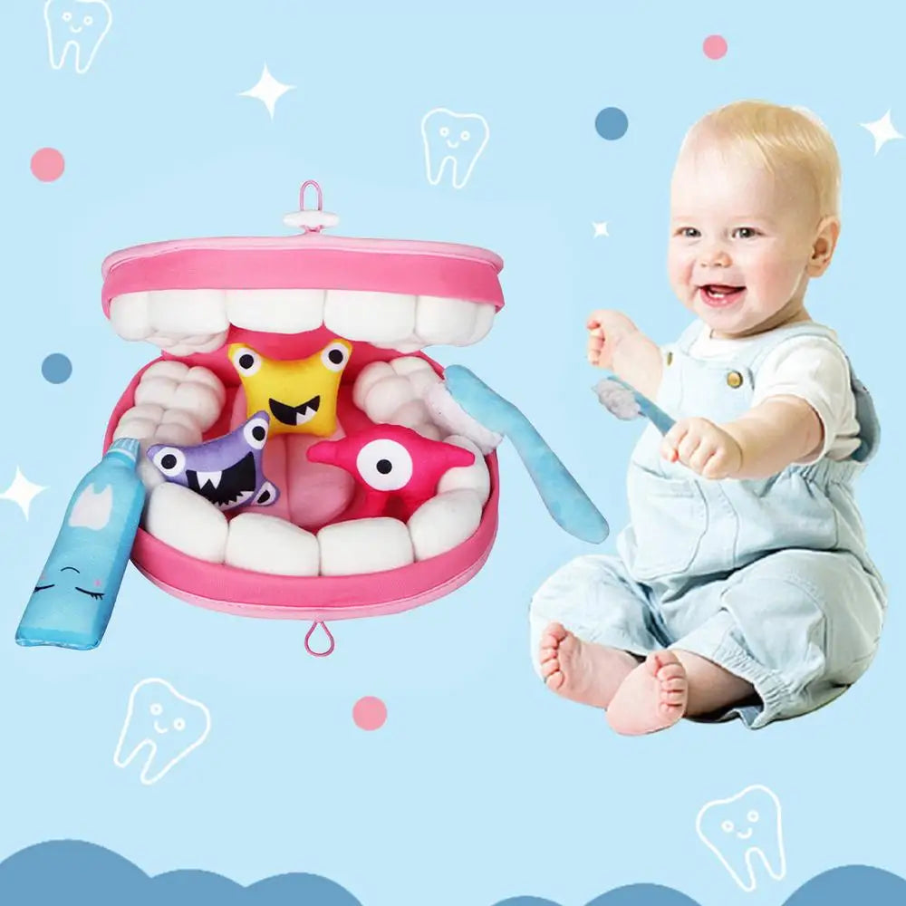 Dentist Toys for Preschool Educational Children Role Play Toys Teeth  Brushing Toys Cute Early Education Cartoon Tooth Brushin