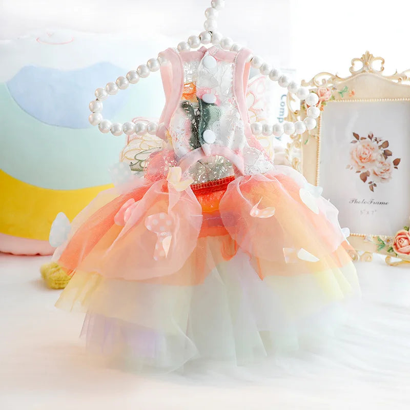 Summer Pet Princess Clothes Pet Dog Dress For Dogs Skirt Dog Wedding York chihuahua poodle For Dogs Skirts Cat Dresses