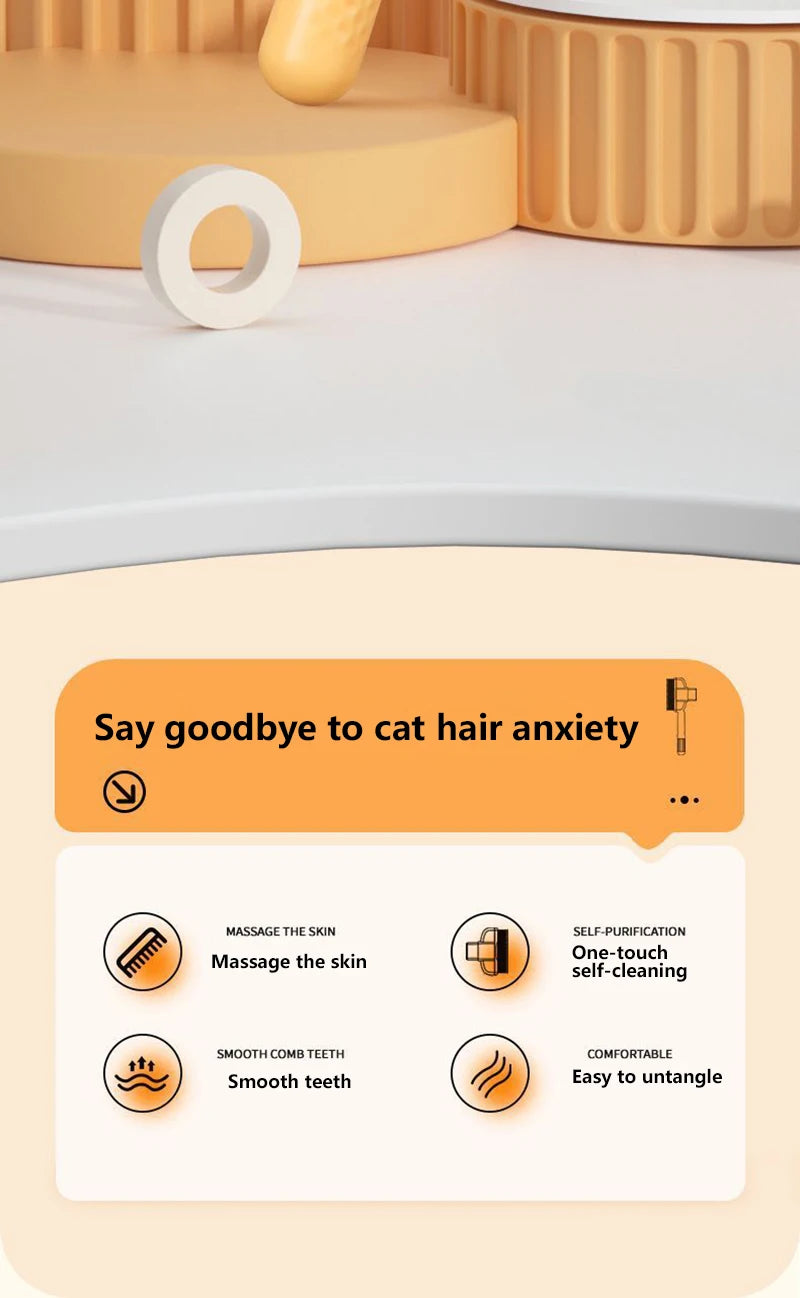 Pet Comb Cat Grooming Massage Brush Dual-Purpose Comb for Cats/Dogs Professional Open Knot Pet Hair Removal Brush Durable