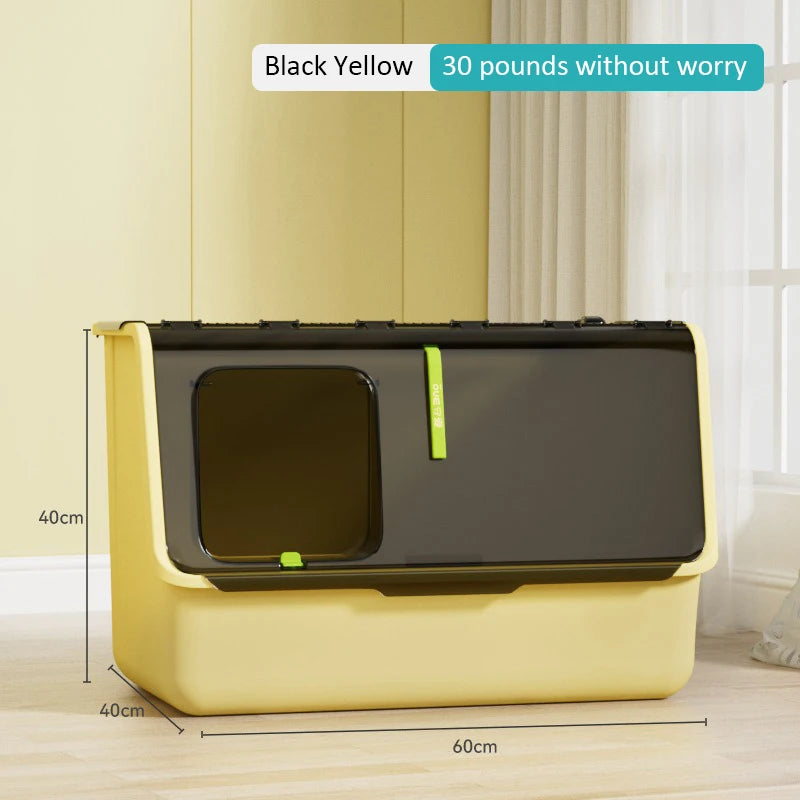 New Top-entry Cat Litter Box Tray Kitten Extra Large Fully Enclosed Anti-splash Mat Anti-smell Cats Litter Box Pet Products