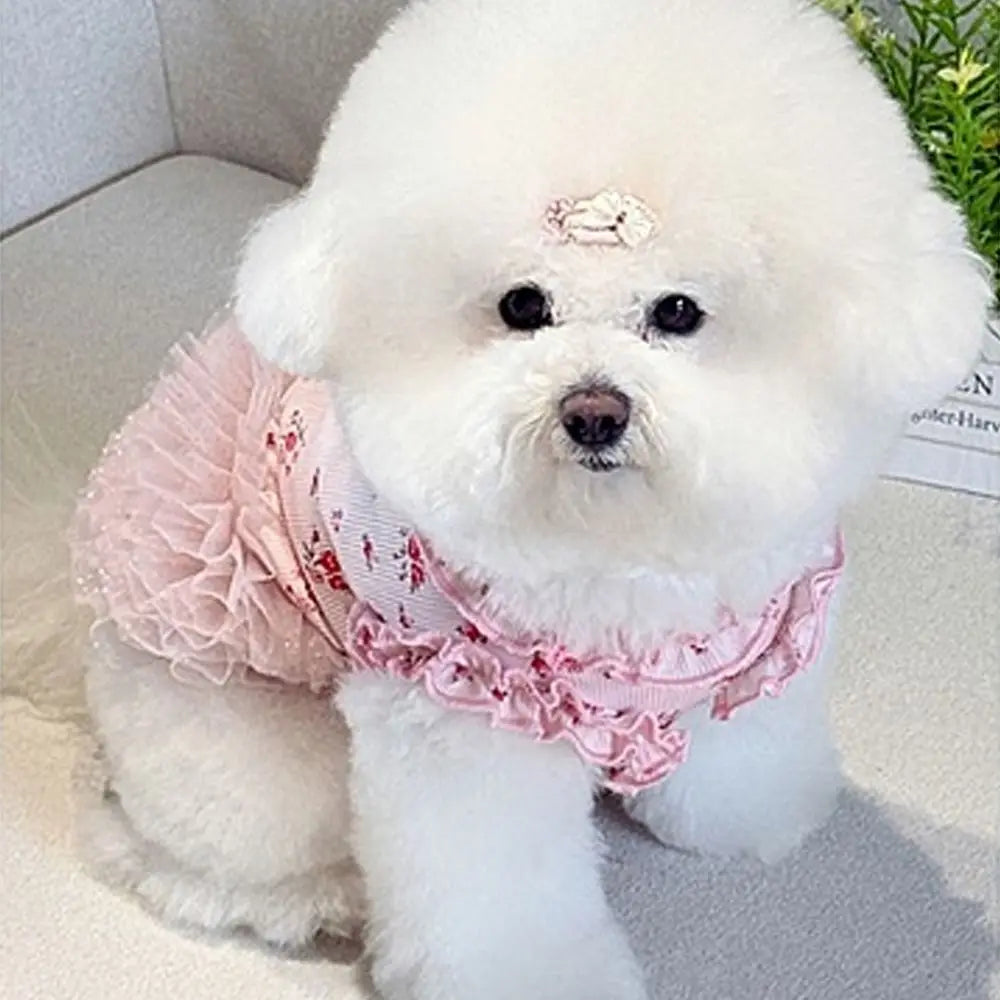 Pet Costumes Summer Thin Pet Floral Dress Sleeveless Comfortable Dog Skirt Breathable Puppy Sweatshirt For Small Dog Cat