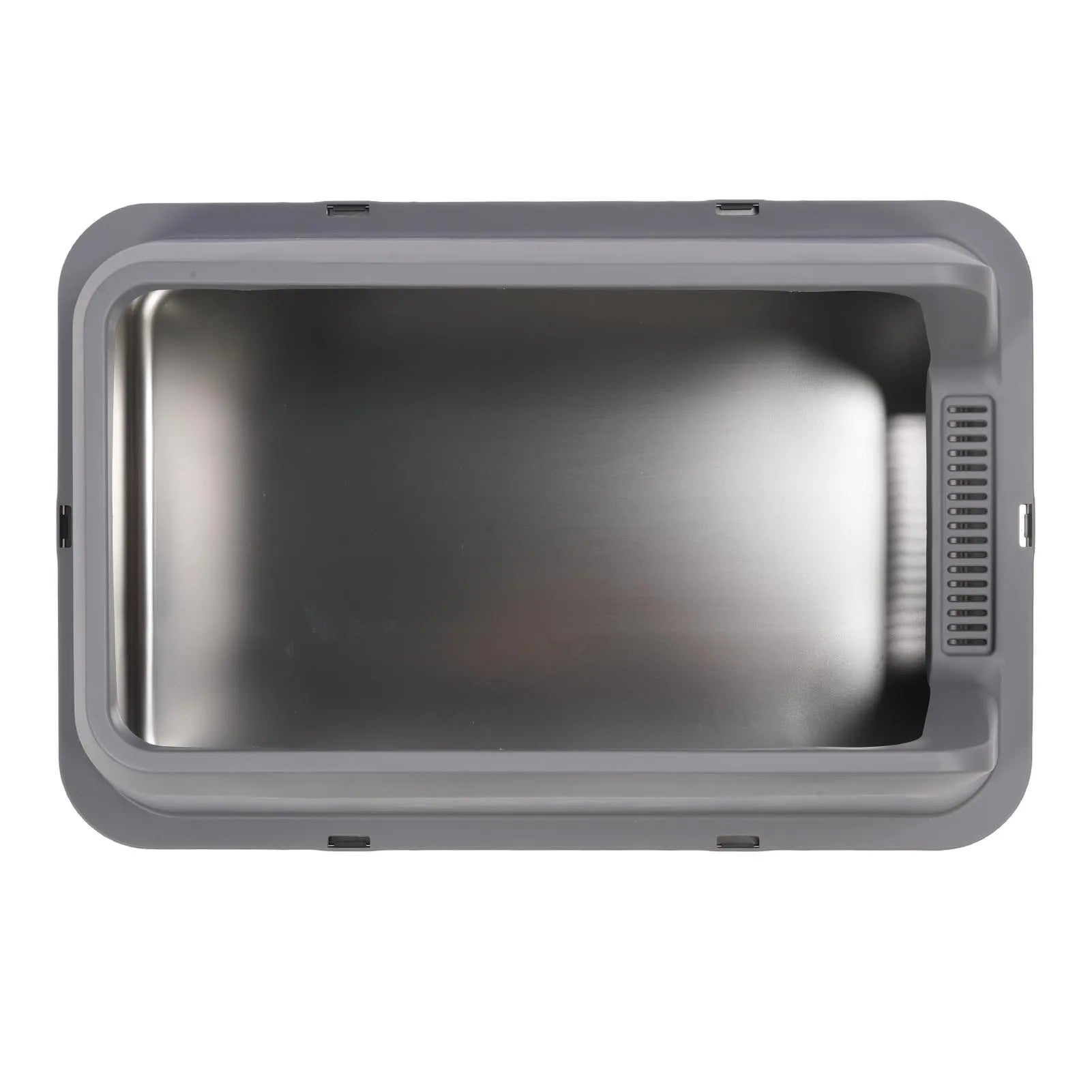 Stainless Steel Enclosed Litter Box Spacious Easy Access Removable Sturdy High Sides Stainless Steel Litter Box for Large Cats