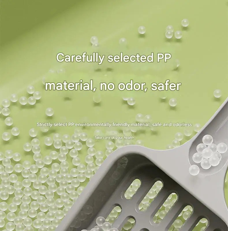 Cat Litter Box with Cat Litter Spatula Semi-enclosed Sandbox for Cats Rabbit Small Animals Cat Tray Kittens Litter Bedpans