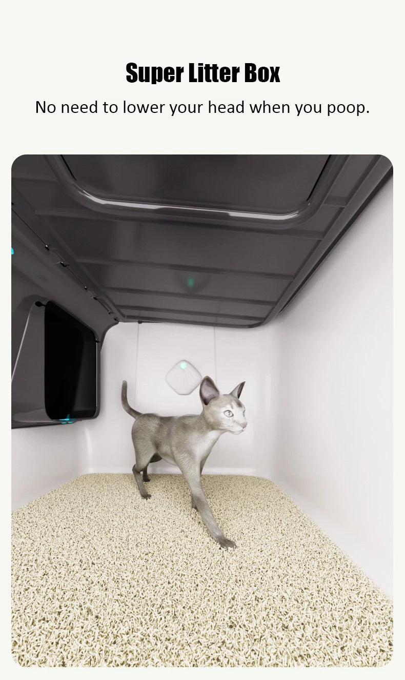New Top-entry Cat Litter Box Tray Kitten Extra Large Fully Enclosed Anti-splash Mat Anti-smell Cats Litter Box Pet Products