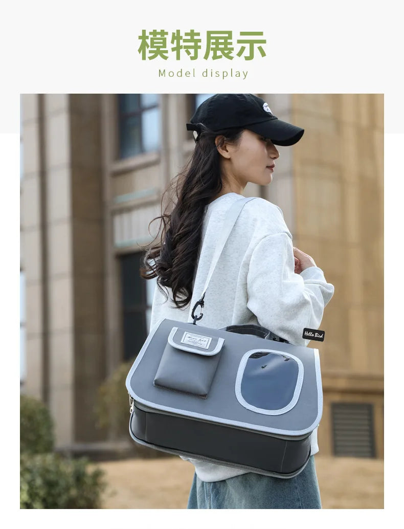 Portable Pet Carrier Bag for Small Dogs Cats Outdoor Foldable Cat Bag  Mesh Breathable Cat Shoulder Bag Kitten Carrying Bag