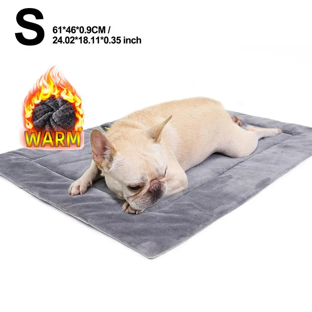 Pet Self Heating Bed Insulation Warm Pet Kennel Pad Cold Weather Pet Beds Winter Dog Beds For Indoor Outdoor Floors Pet Houses