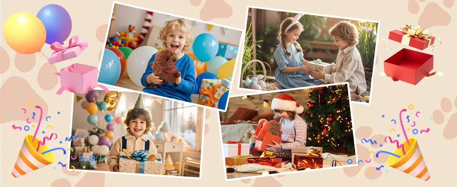 Interactive Electronic Puppy Toys for Kids, Walking Dog Toy with Leash, Remote Control, for Girls and Boys Aged 3+,birthday gift