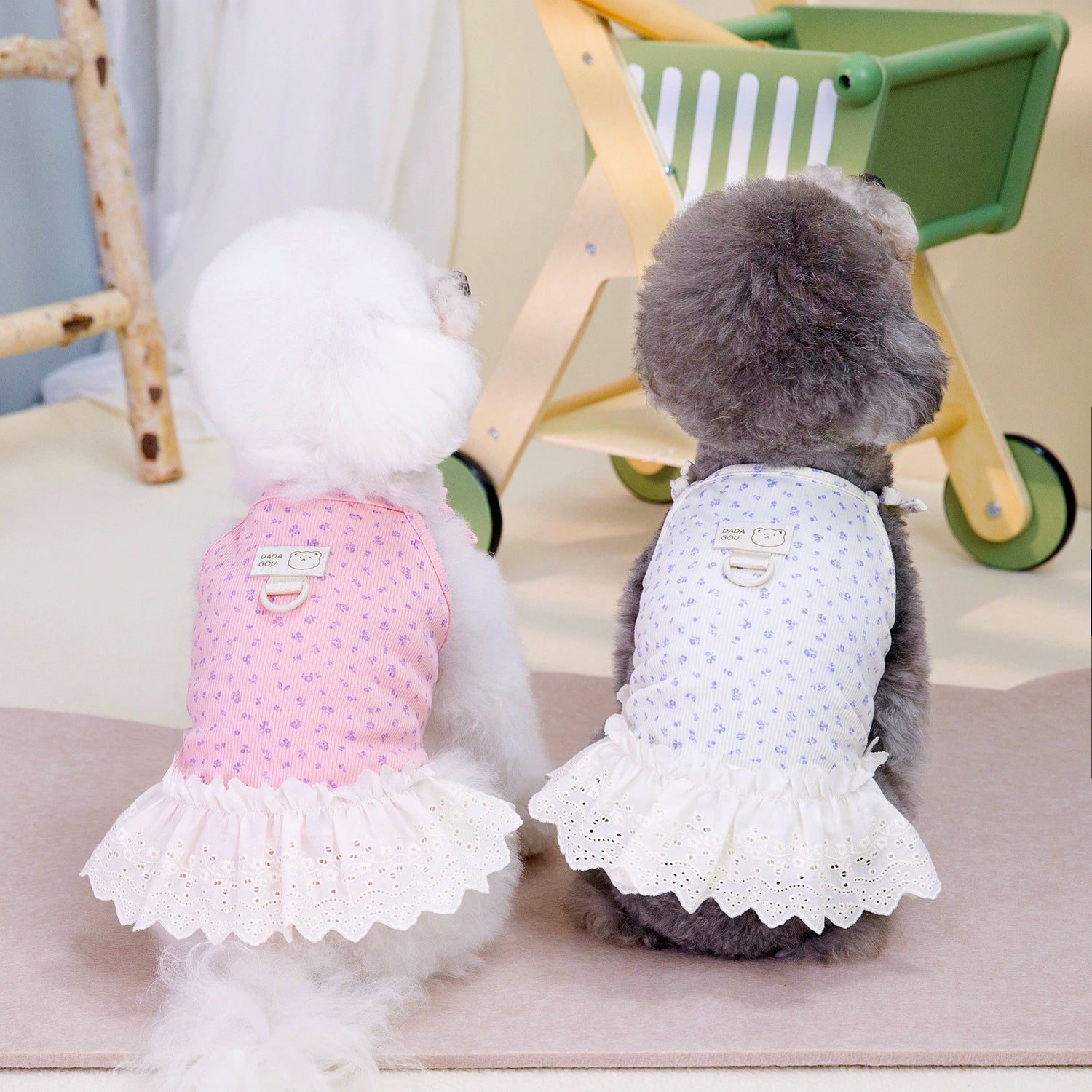 Pet Dog Floral Dress Summer Sling Small Dog Princess Skirt Party Costume Pet Apparel