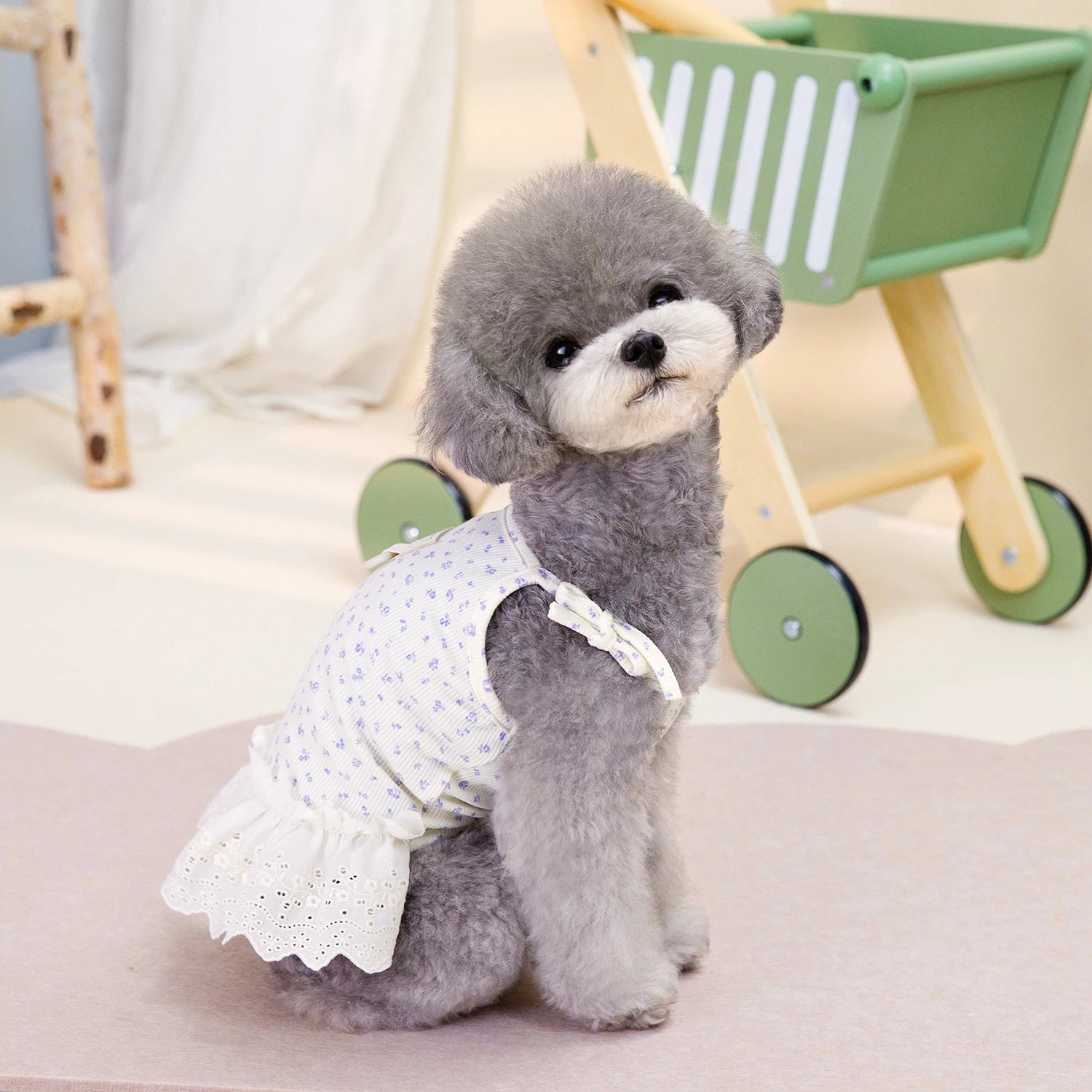 Pet Dog Floral Dress Summer Sling Small Dog Princess Skirt Party Costume Pet Apparel